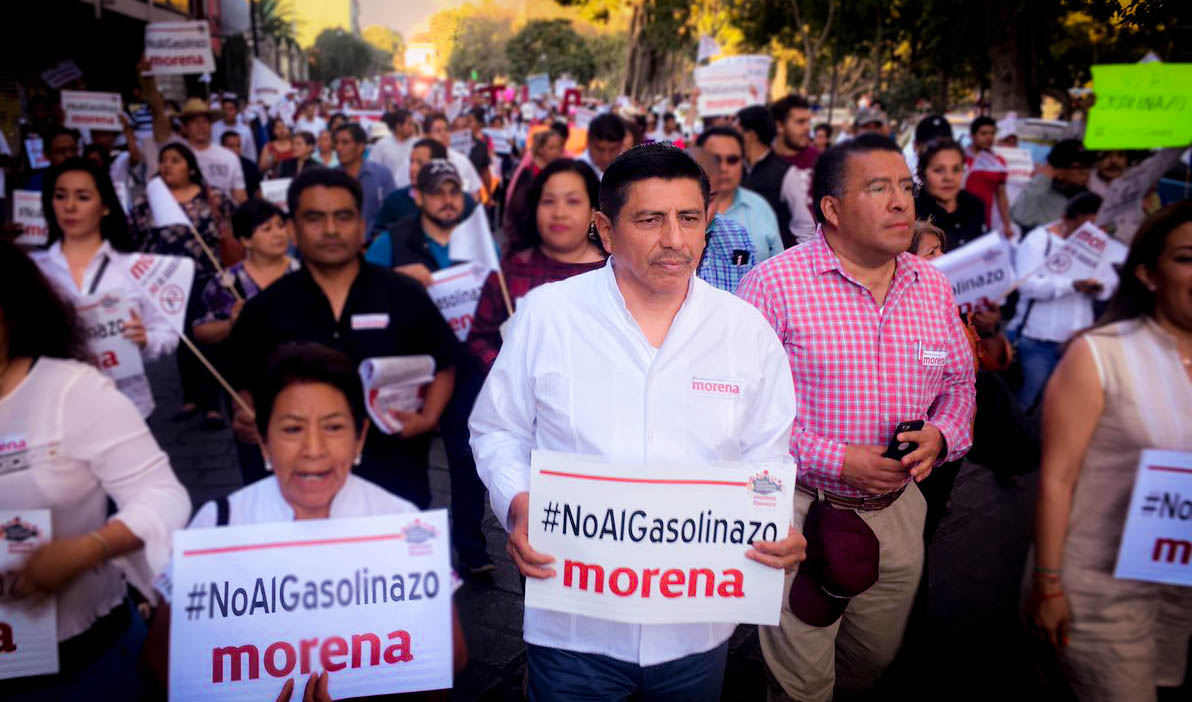 Protesta Morena Oaxaca vs gasolinazo 21012017 (1)
